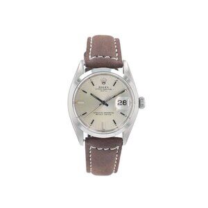 Rolex Date 1500 34mm Silver Index Dial Smooth Bezel Oyster Band